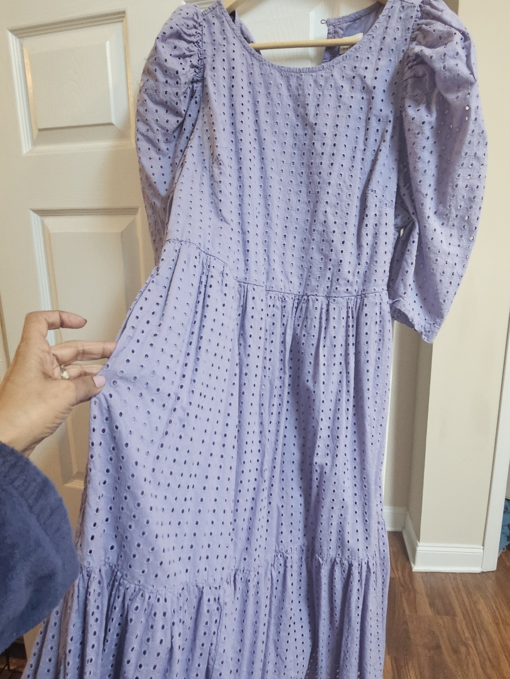 A new day Lavender Eyelet Tiered Dress for Women